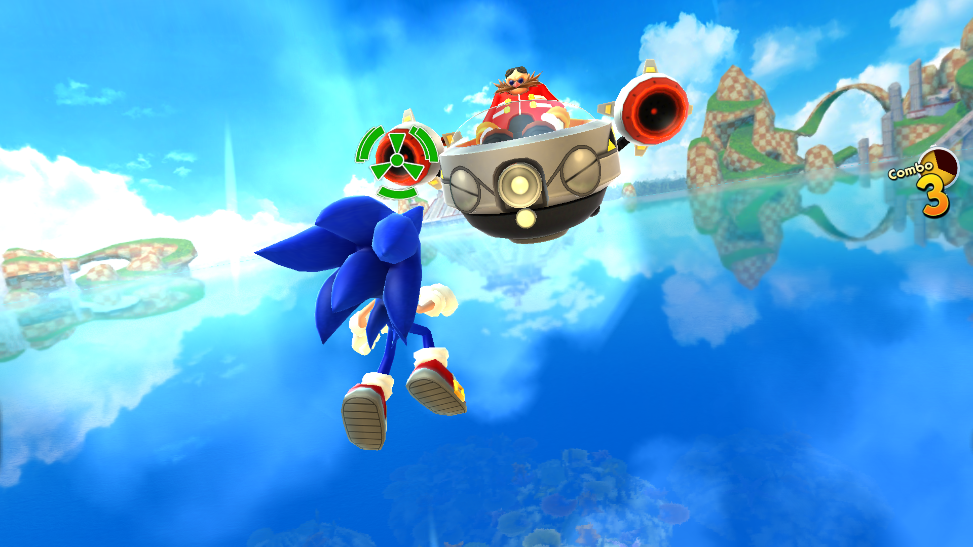 The Eggman boss fight in Sonic Dash.