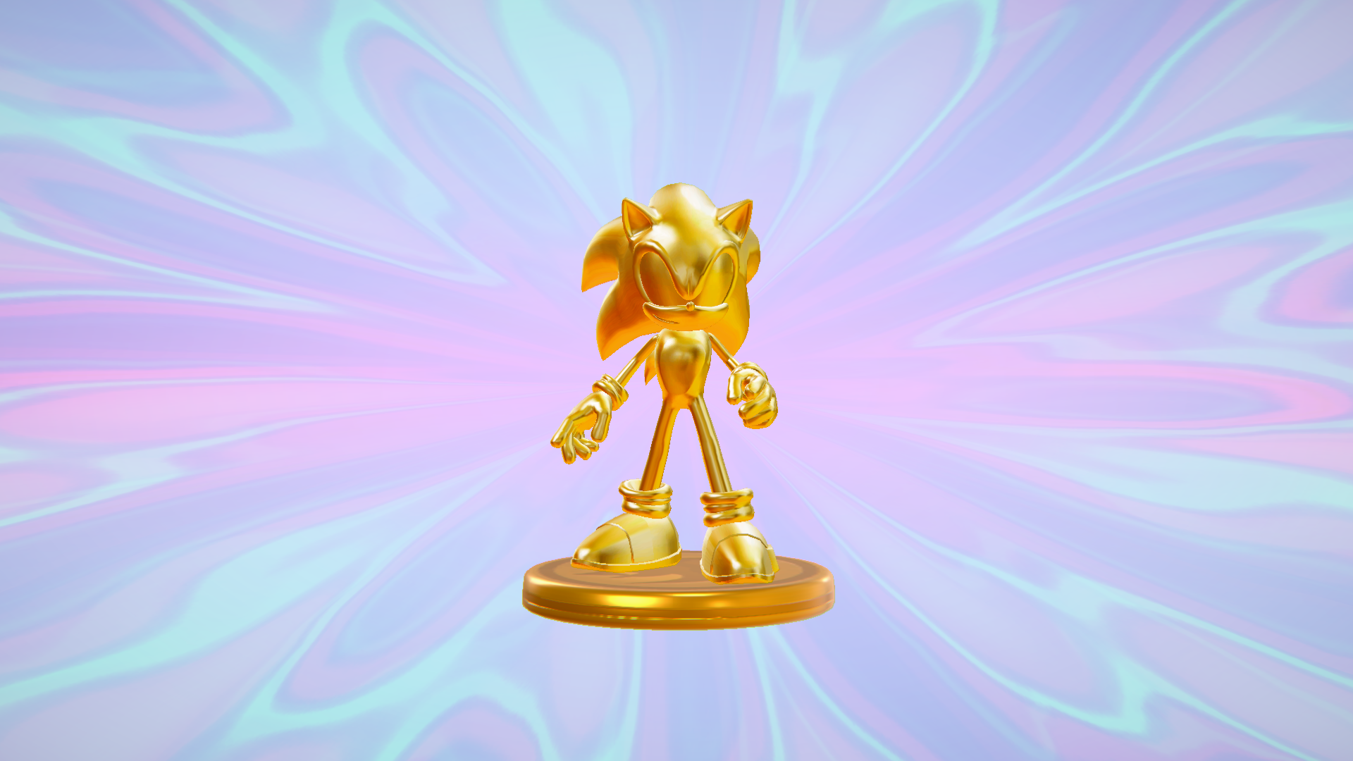 Unlocking a collectible statue in Sonic Dream Team.